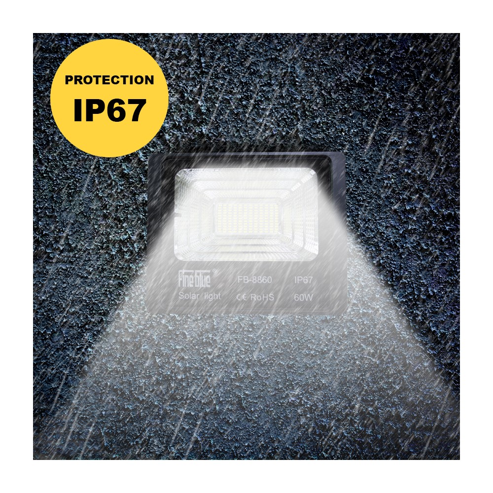 Faro led con ricarica solare 60W impermeabile...