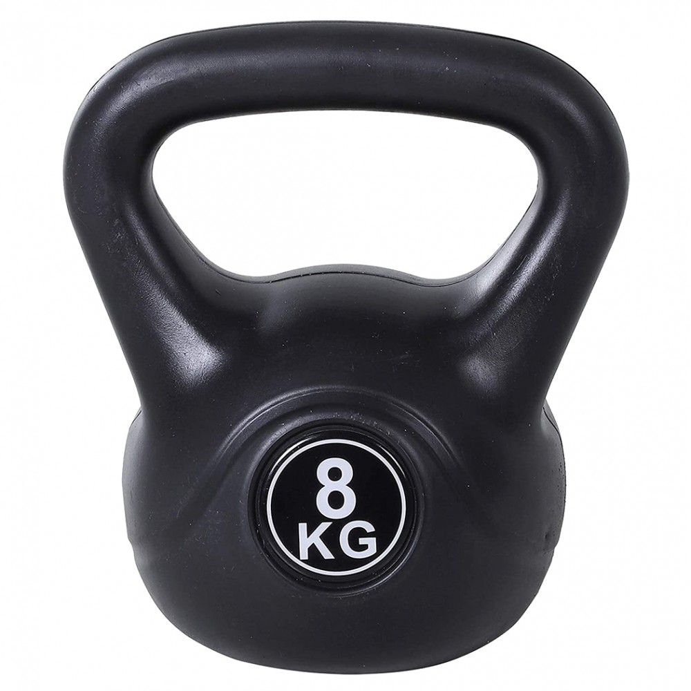 Kettlebell Fitness da 8kg in PVC 186960 con Sabbia e Maniglia Anti Sfregamento