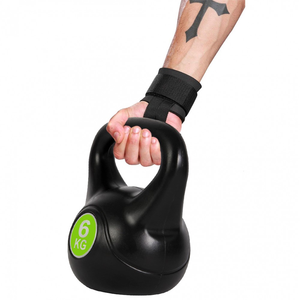 Kettlebell fitness da 6kg in pvc 186953 con...