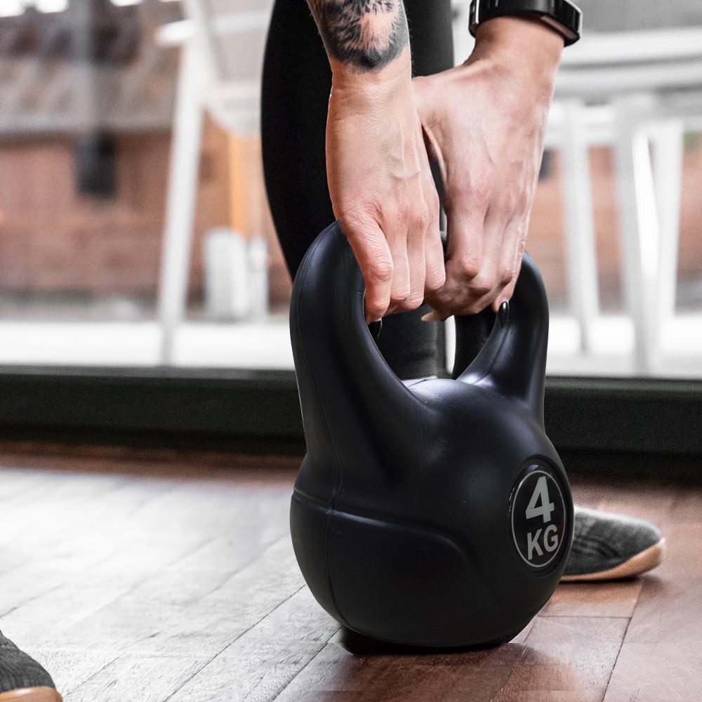 Kettlebell Fitness da 4kg in PVC 186946 con...