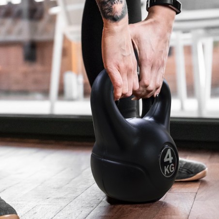 Kettlebell Fitness da 4kg in PVC 186946 con Sabbia e Maniglia Anti Sfregamento