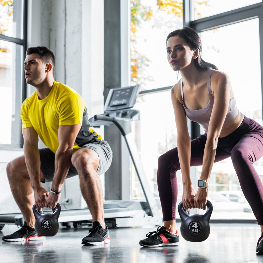 Kettlebell Fitness da 4kg in PVC 186946 con...