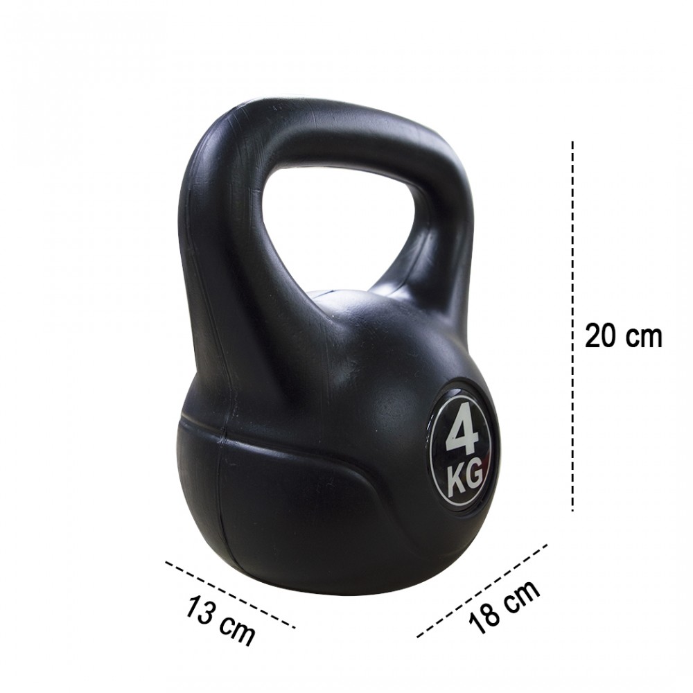 Kettlebell Fitness da 4kg in PVC 186946 con...
