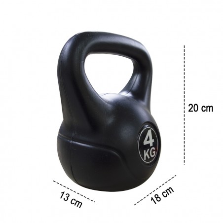 Kettlebell Fitness da 4kg in PVC 186946 con Sabbia e Maniglia Anti Sfregamento