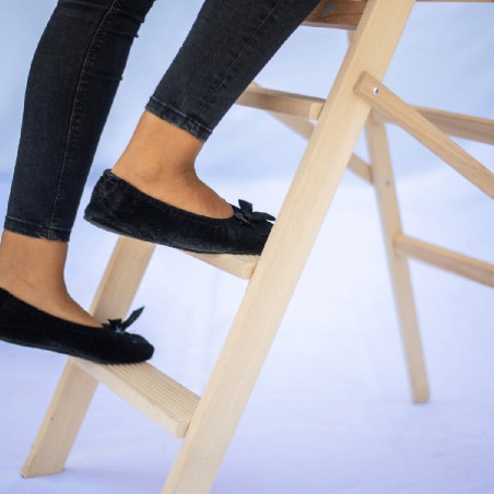 Scaletto 3 gradini art 110 scala in legno 40x59x63 cm fino a 150 Kg richiudibile