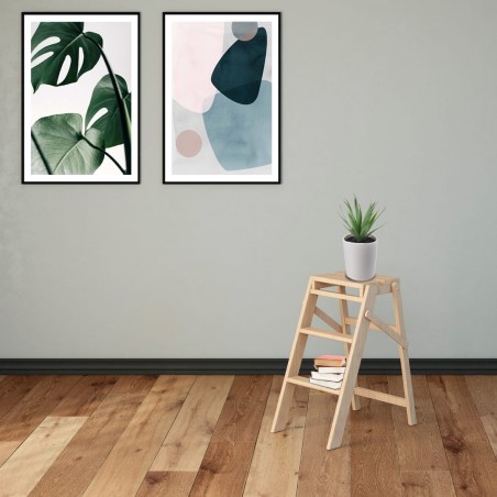 Scaletto 3 gradini art 110 scala in legno 40x59x63 cm fino a 150 Kg richiudibile