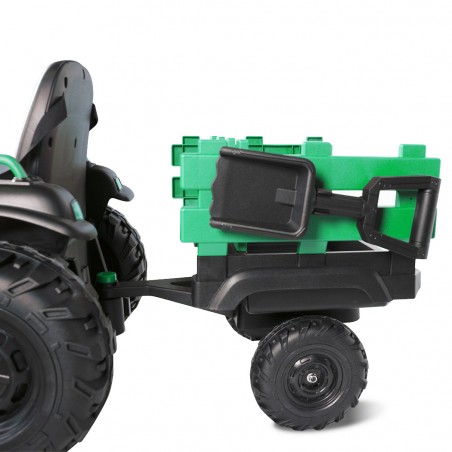 Trattore elettrico per bambini 12 V con rimorchio BK0925 MP3 telecomando e luci