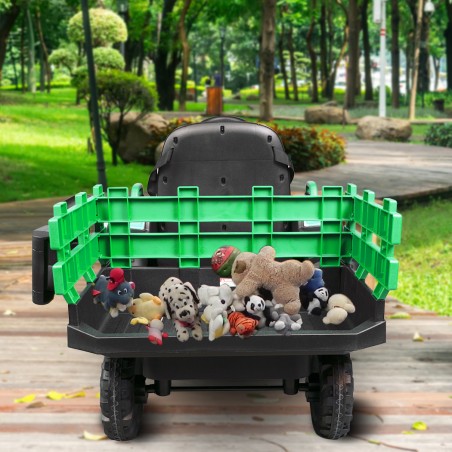 Trattore elettrico per bambini 12 V con rimorchio BK0925 MP3 telecomando e luci