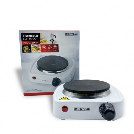 Fornello elettrico 1 piastra Dictrolux 619902 ghisa 500W temperatura regolabile