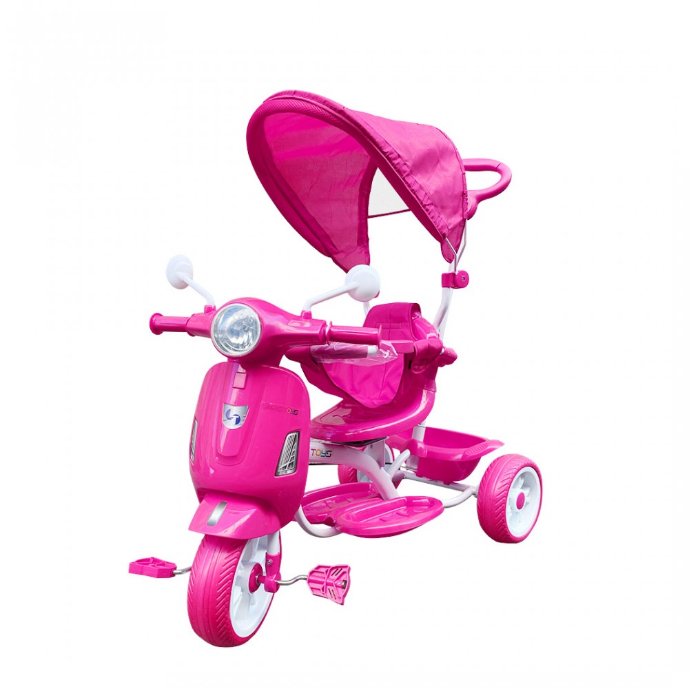 Triciclo a spinta bambini LT916 doppio freno e sediolino girevole fronte mamma