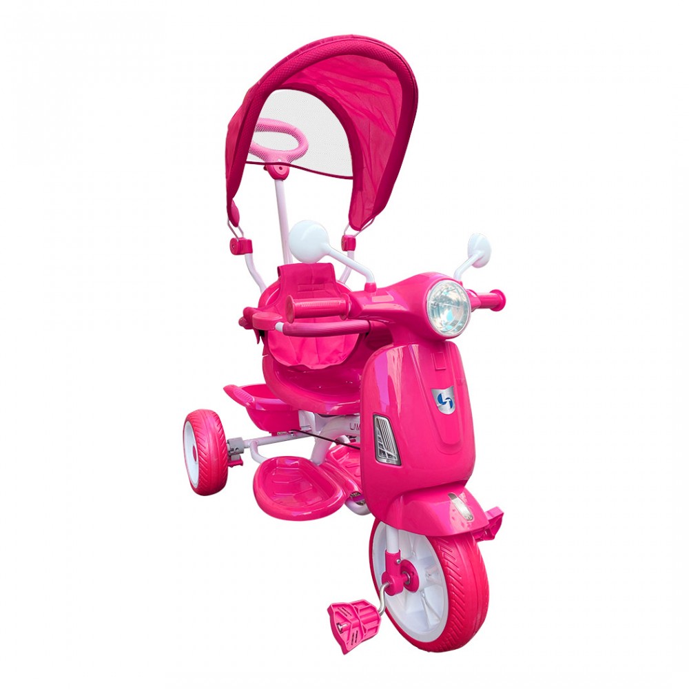 Triciclo a spinta bambini LT916 doppio freno e...