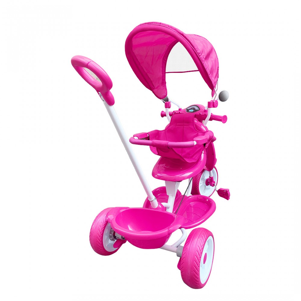 Triciclo a spinta bambini LT916 doppio freno e...