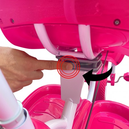 Triciclo a spinta bambini LT916 doppio freno e sediolino girevole fronte mamma