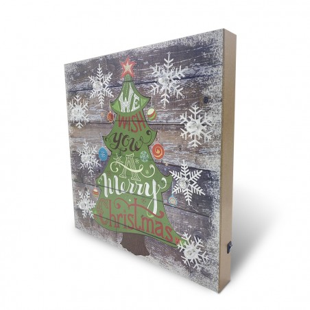 Quadro natalizio ALBERO CLASSIC 782312 con luci 35x35x4 cm decorazioni di Natale