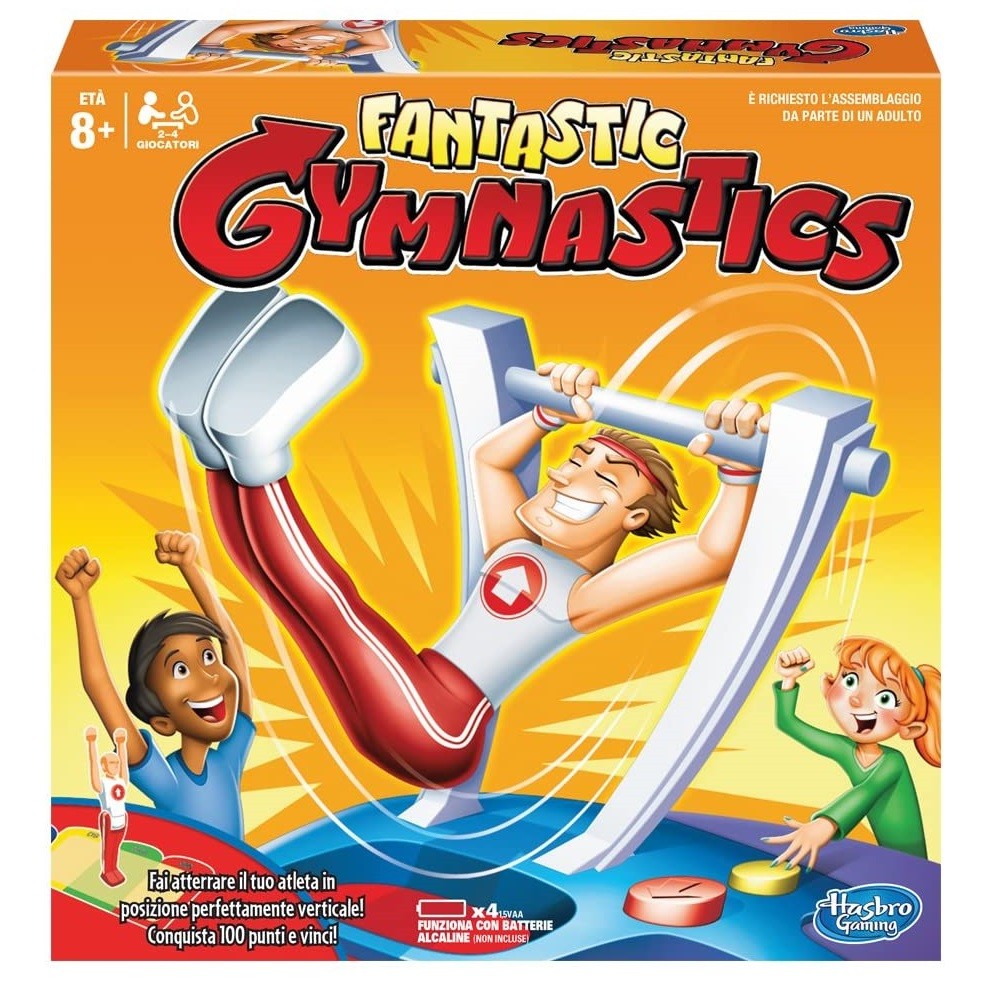 Gioco di società Hasbro 373666 FANTASTIC GYMNASTICS atterra in piedi e vinci