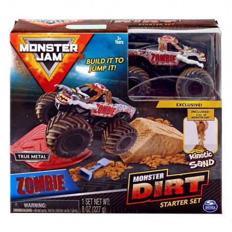 MONSTER JAM DIRT starter set Zombie / Eart Shaker 553688 set con rampa e sabbia