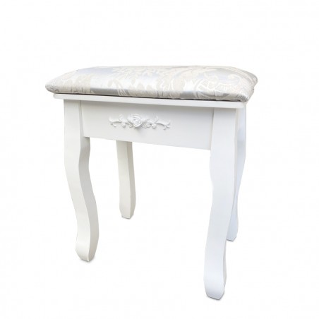 Specchiera consolle 398004 comò con sgabello toeletta per il trucco 3 cassetti