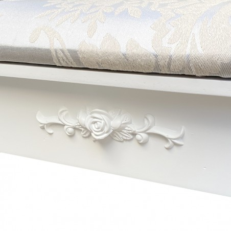 Specchiera consolle 398004 comò con sgabello toeletta per il trucco 3 cassetti