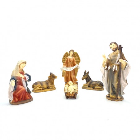 Nativita' per presepe 277948 con 11 personaggi in resina decorazione natalizia
