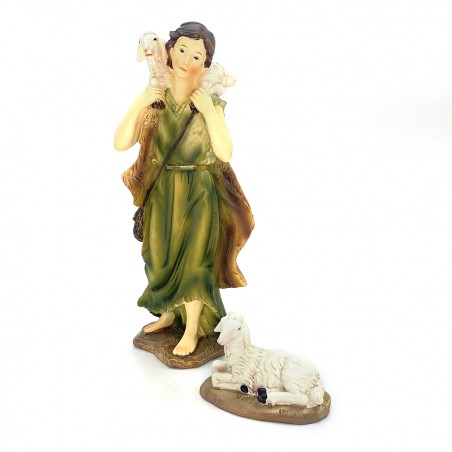 Nativita' per presepe 277948 con 11 personaggi in resina decorazione natalizia