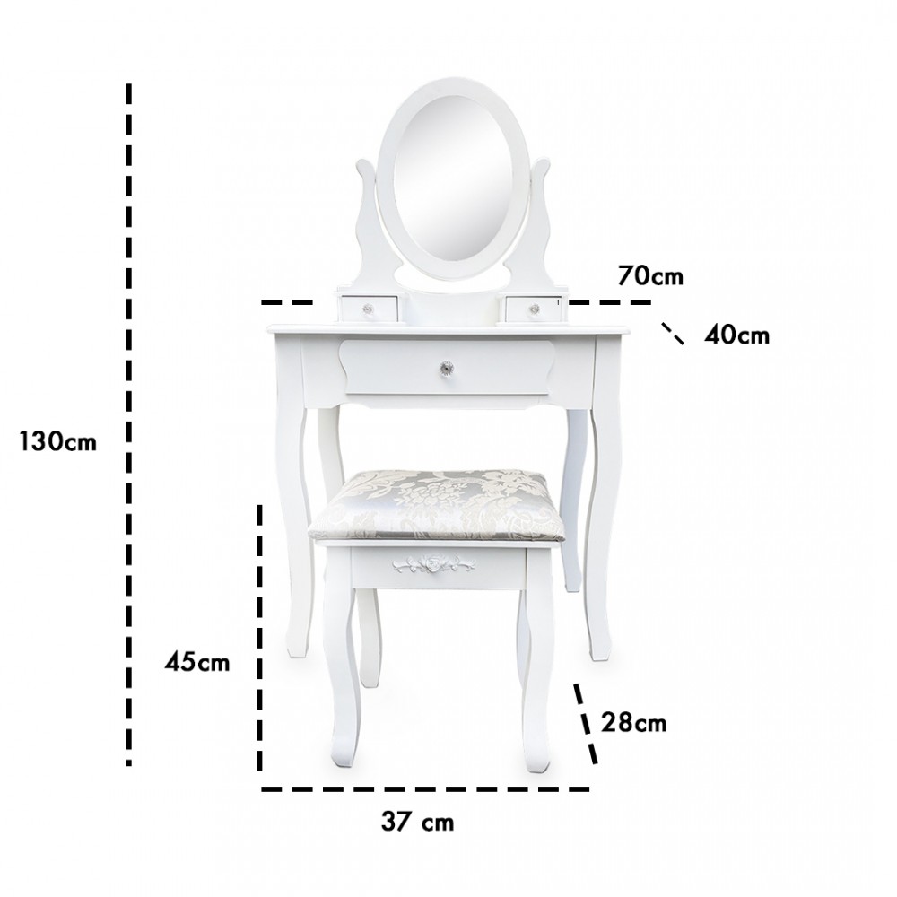 Specchiera consolle 398004 comò con sgabello...