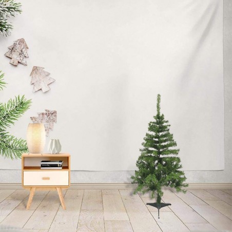 Albero di Natale 120H cm 164068 con 145 rami pieghevoli in PVC abete artificiale