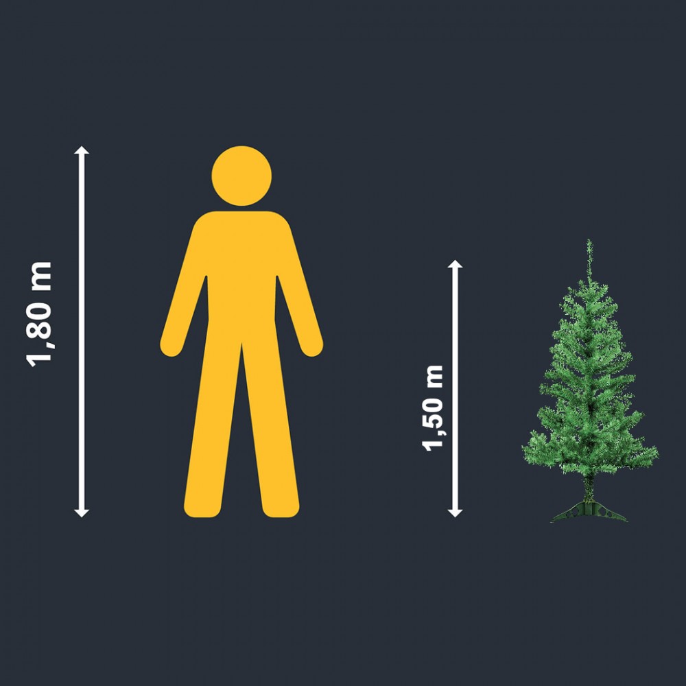 Albero di Natale 150H cm 245005 con 200 rami...