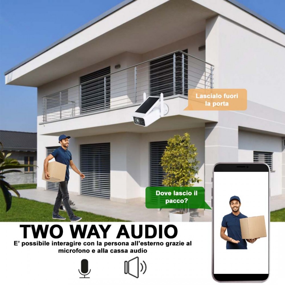 Telecamera ip Wifi 717222 con ricarica solare...