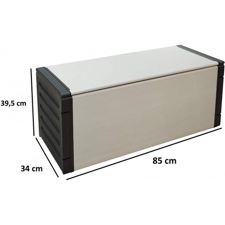 Panca 3 scomparti con borse raccolta differenziata 9240 cassapanca 85x39x34 cm