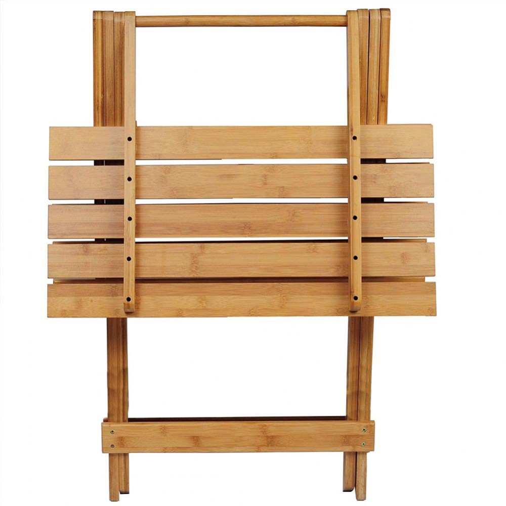Tavolo pieghevole 80 x 60 cm in legno naturale...