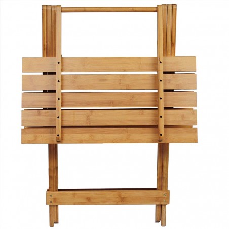 Tavolo pieghevole 80 x 60 cm in legno naturale art. 292 richiudibile da giardino