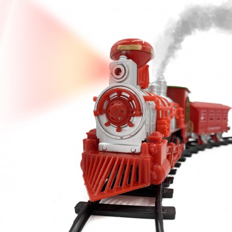 Treno Natalizio e pista 556234 circonferenza di 75 cm con luci e suoni