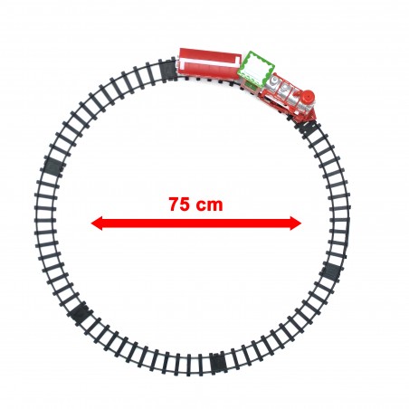 Treno Natalizio e pista 556234 circonferenza di 75 cm con luci e suoni