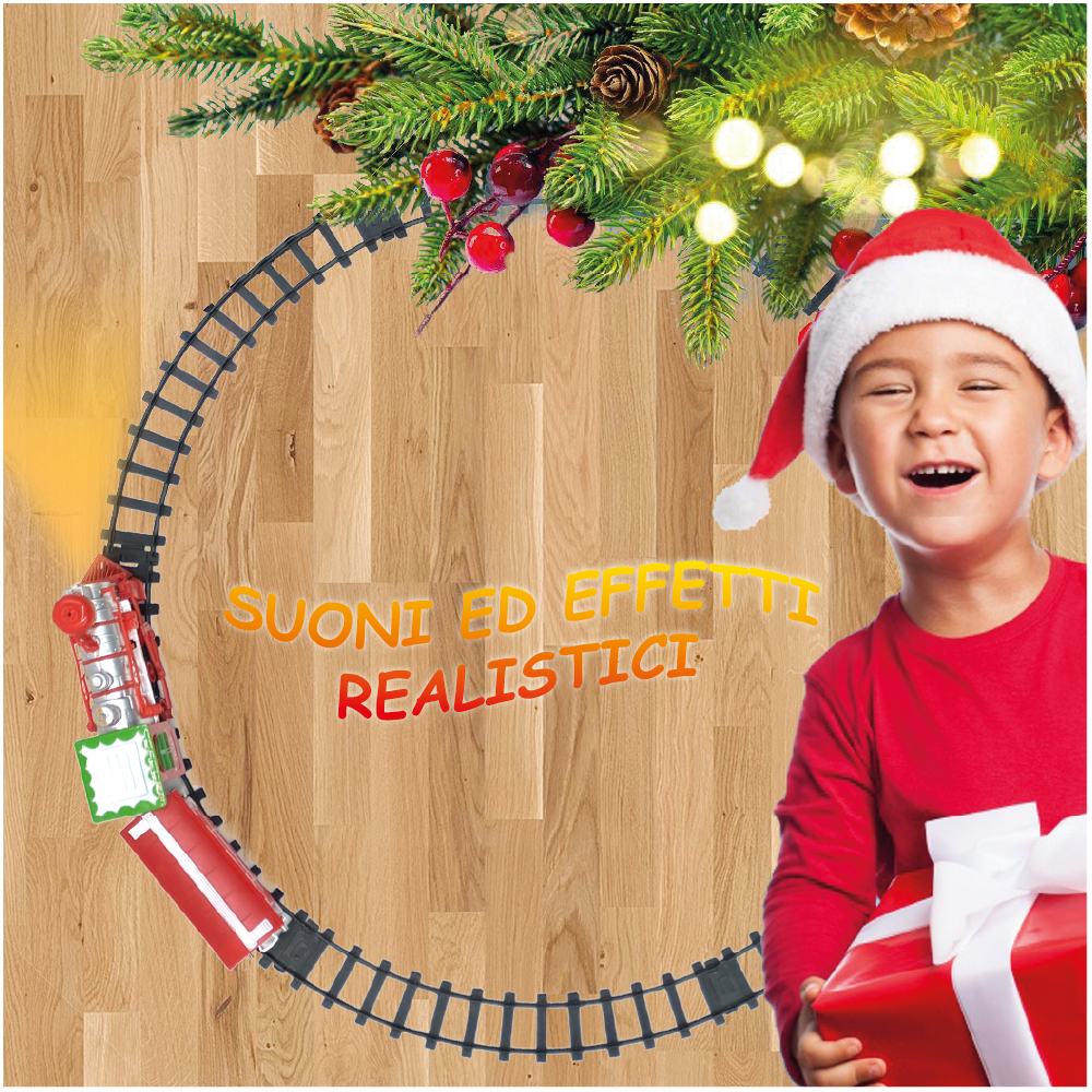 Treno Natalizio e pista 556234 circonferenza di...