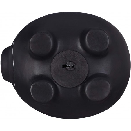 Salvadanaio in ceramica 370104 porta monete maialino nero con gesso per scrivere