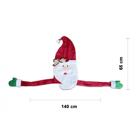 Puntale per albero di Natale 6145018 forma della faccia Babbo Natale con mani