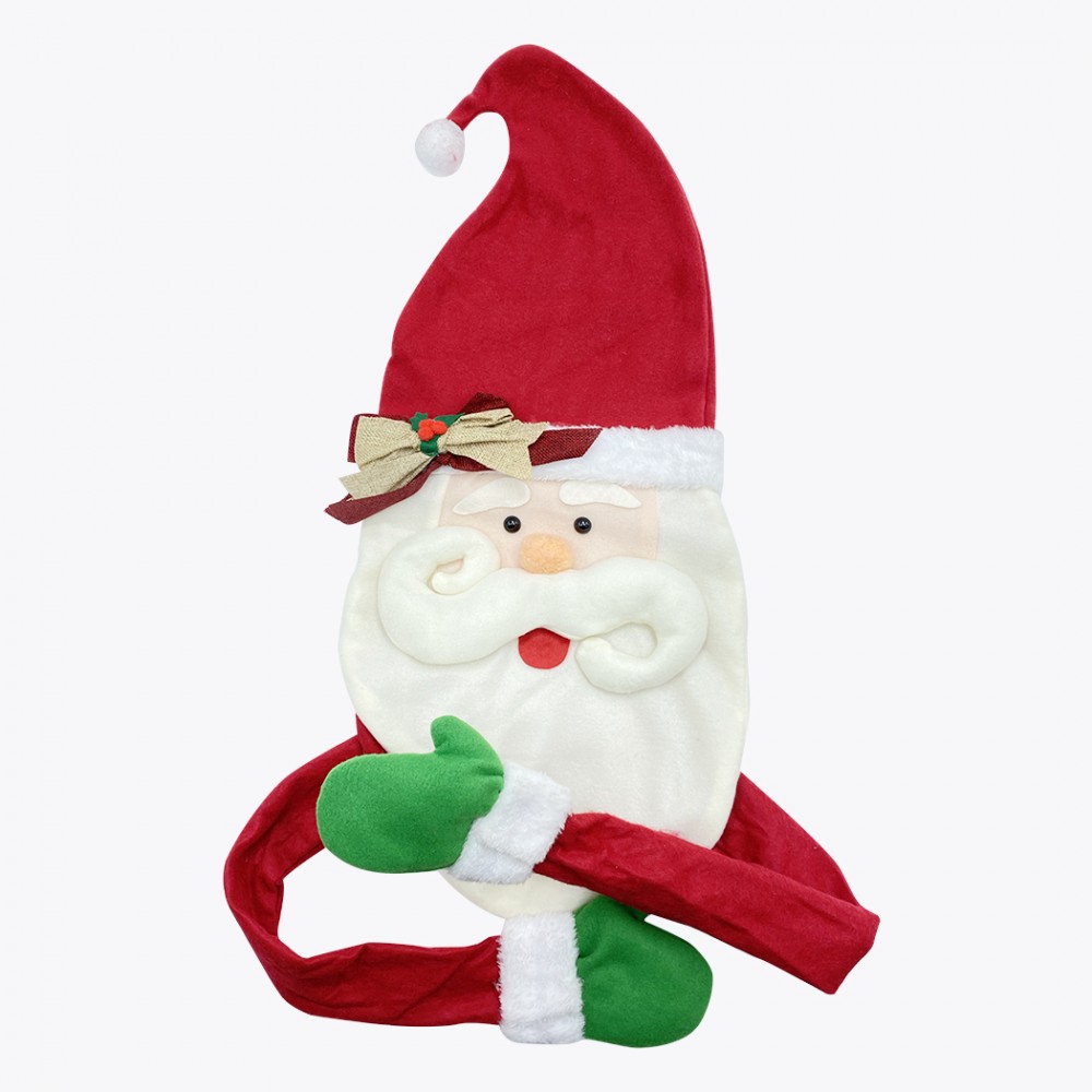 Puntale per albero di Natale 6145018 forma della faccia Babbo Natale con mani