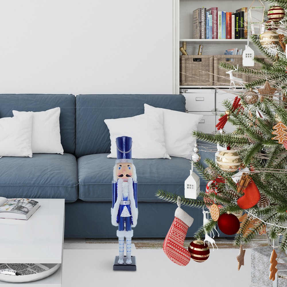 Schiaccianoci 6107113 soldato in legno Blu e...