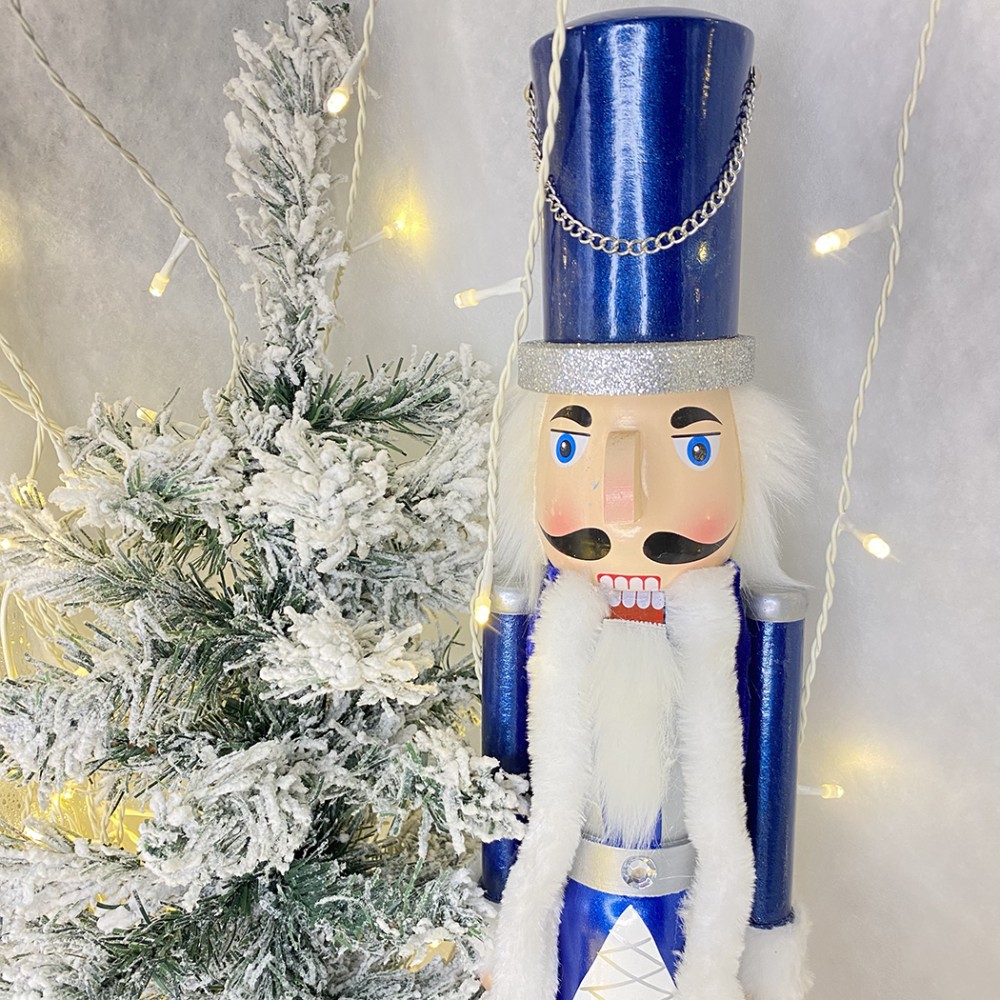 Schiaccianoci 6107113 soldato in legno Blu e...