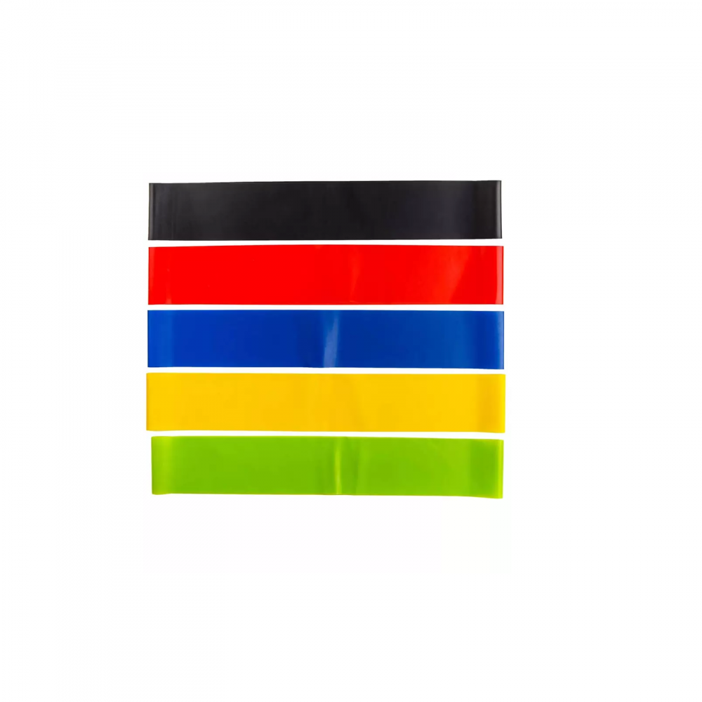Set 5 pz elastici colorati per fitness 187493 bande resistenza per allenamento