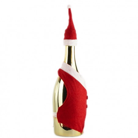 Copribottiglia natalizi vestito da Babbo Natale 86765 con cappellino