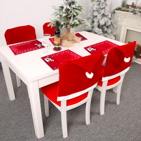 Pack 4 pz addobbo natalizio tavolo di 7 pz 637388 in feltro NATALUNA 4 posti