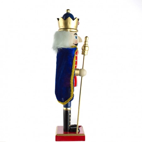 Schiaccianoci 6107140 Soldato In Legno Da 36 Cm Con Mantello E Scettro