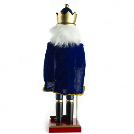 Schiaccianoci 6107140 Soldato In Legno Da 36 Cm Con Mantello E Scettro