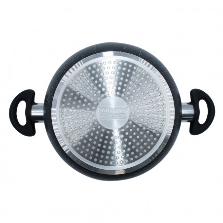 DGBAVARIA batteria 14 pezzi 103665 tegami e casseruole NERA con mestoli