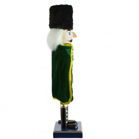 Schiaccianoci 6107140 Soldato In Legno Da 36 Cm Con Decorazioni e mantello