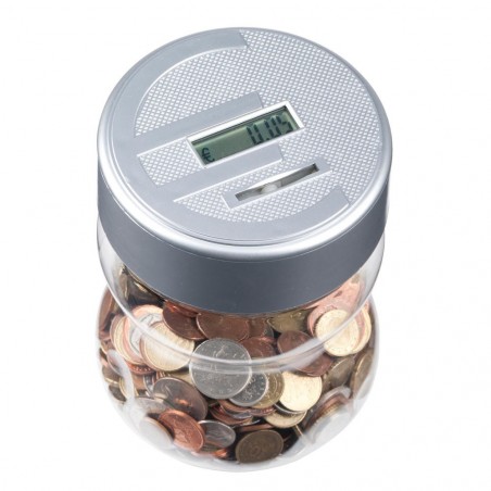 Salvadanaio Elettronico Conta Monete 52700 Display LCD Contatore Digitale