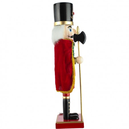 Schiaccianoci 495516 Soldato In Legno Da 36 Cm Con Ascia e Mantello