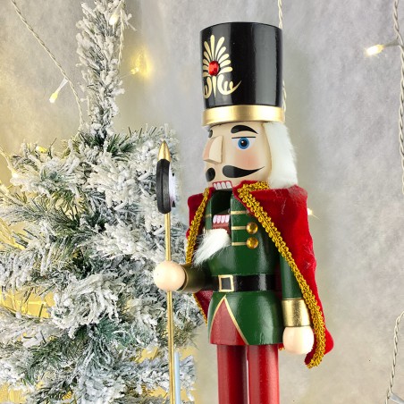 Schiaccianoci 495516 Soldato In Legno Da 36 Cm Con Ascia e Mantello