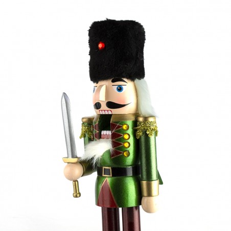 Schiaccianoci 6107089 Soldato In Legno Da 36 Cm Con Decorazioni e spada